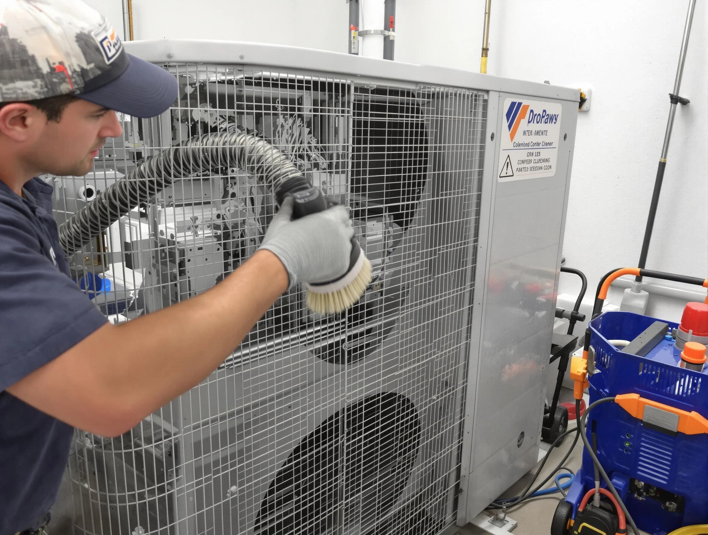 Stonecrest Air Duct Cleaning specialist performing precision AC coil cleaning for improved system performance in Stonecrest