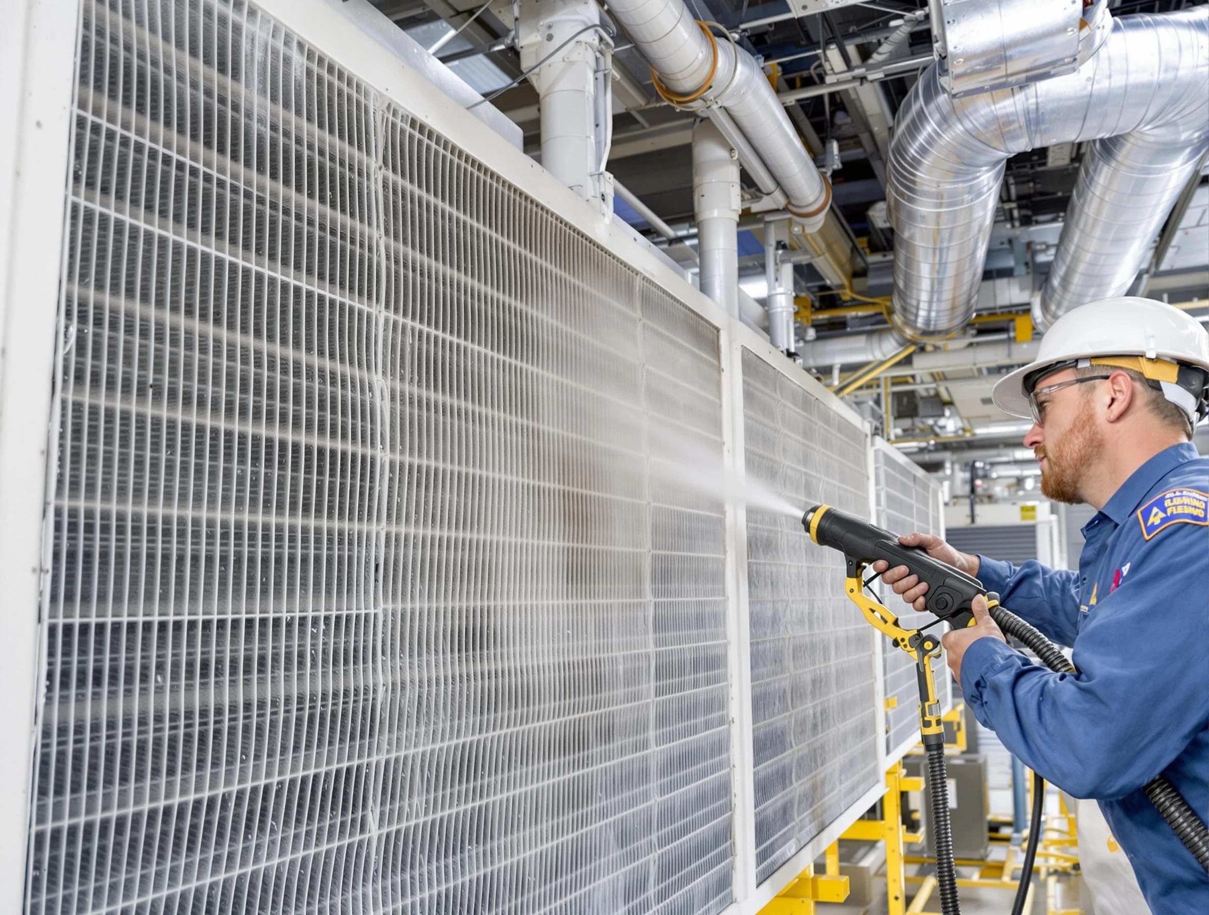 Professional commercial coil cleaning by Stonecrest Air Duct Cleaning in Stonecrest