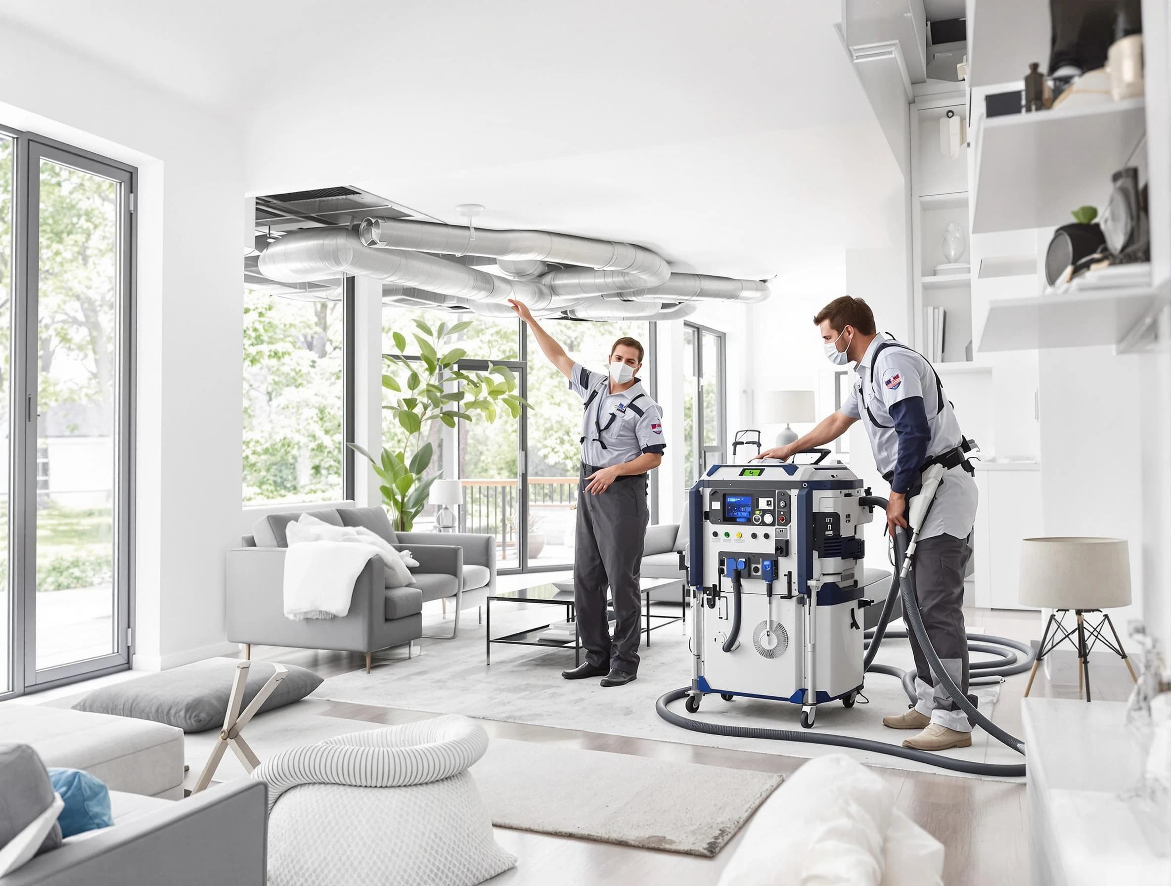 Stonecrest Air Duct Cleaning professional conducting pure air duct cleaning with state-of-the-art equipment in Stonecrest